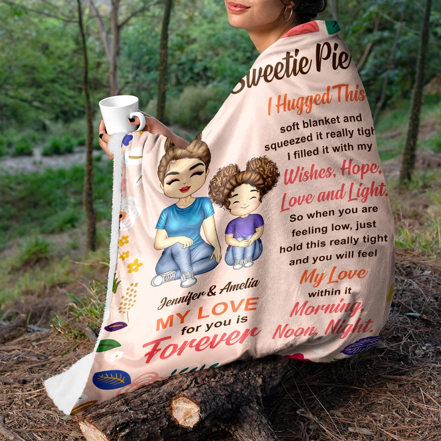 To My Granddaughter - Gift For Granddaughter, Grandparents Gift - Personalized Fleece Blanket - Image 5
