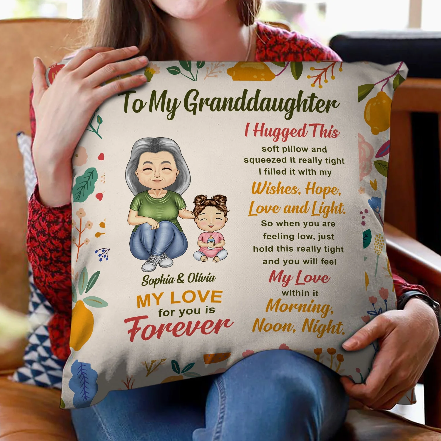 To My Granddaughter - Gift For Granddaughter, Grandparents Gift - Personalized Pillow - Image 2