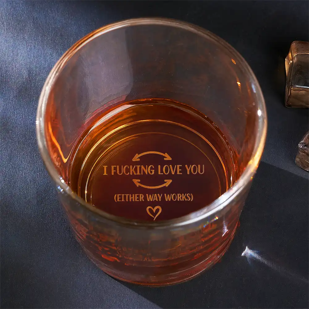 To My Husband I Love You From The Reason You Drink - Personalized Engraved Whiskey Glass - Image 3