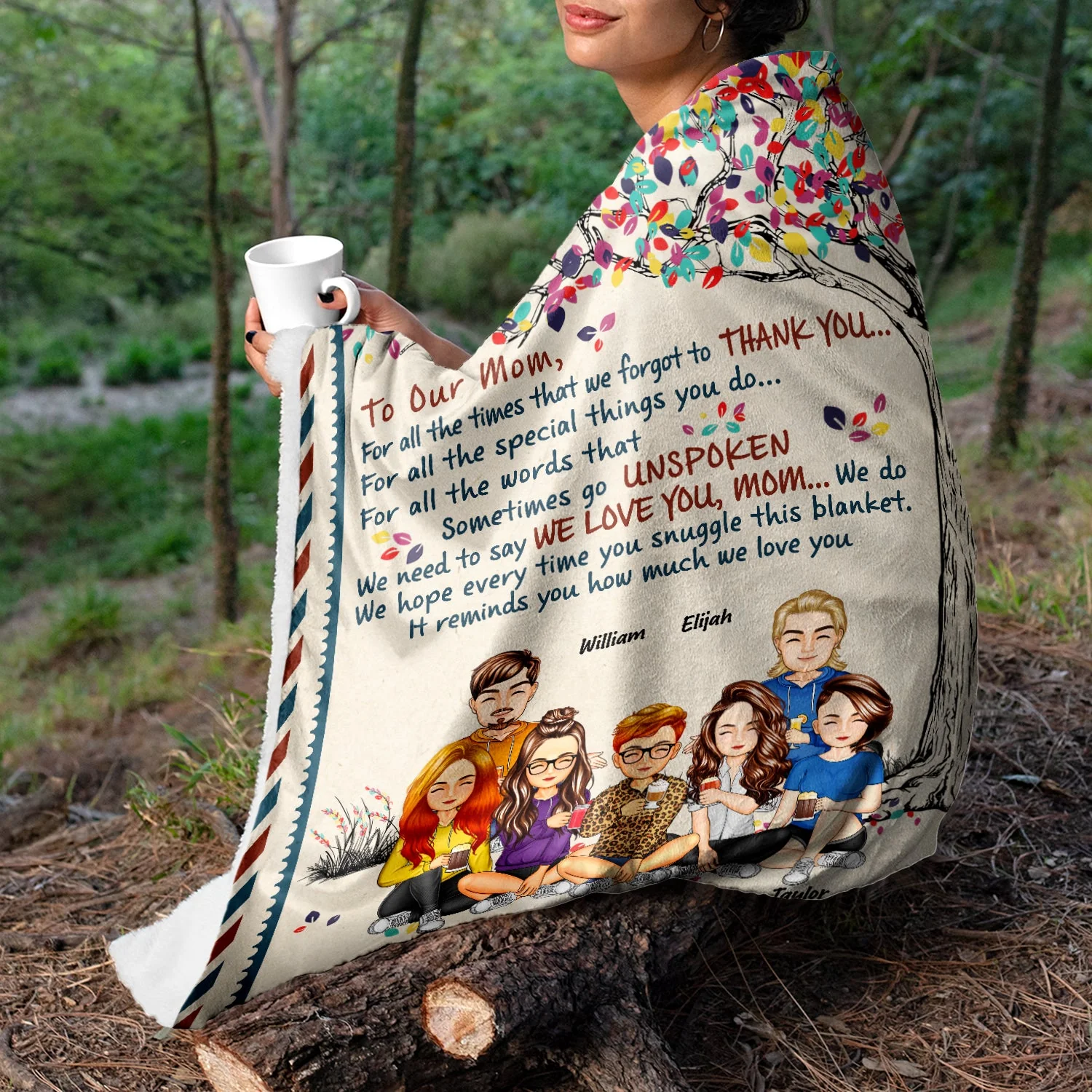 To My Mom For All The Times That I Forget To Thank You - Birthday, Loving Gift For Mommy, Mother, Grandma, Grandmother - Personalized Custom Fleece Blanket - Image 3