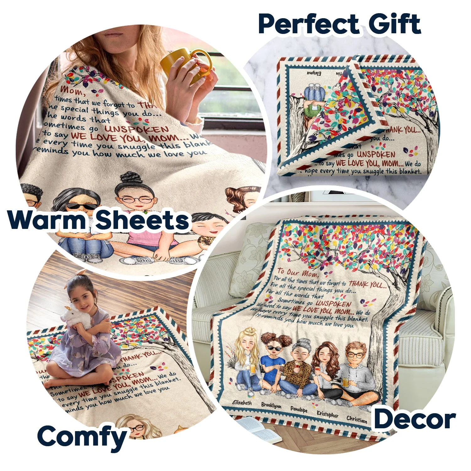 To My Mom For All The Times That I Forget To Thank You - Birthday, Loving Gift For Mommy, Mother, Grandma, Grandmother - Personalized Custom Fleece Blanket - Image 5