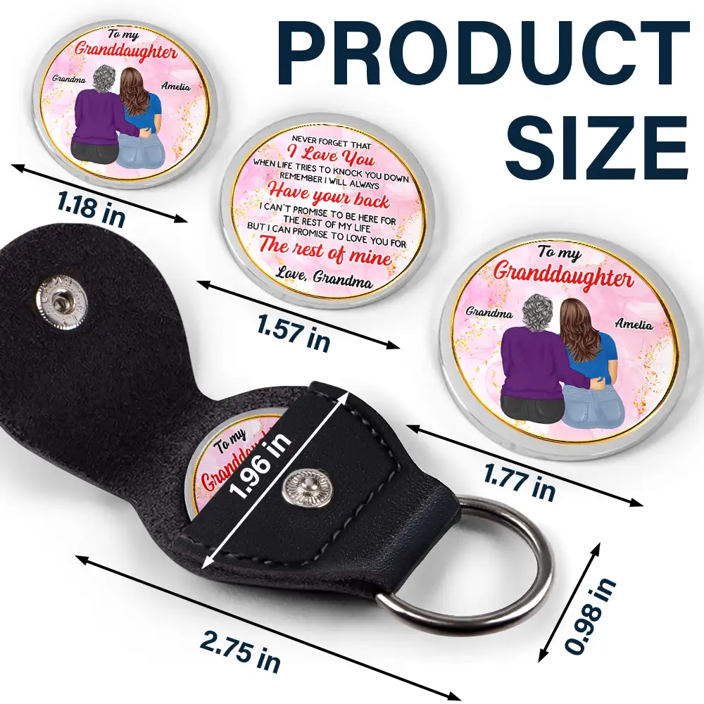 To My Son Daughter Never Forget That I Love You - Personalized Leather Pocket Hug - Image 5