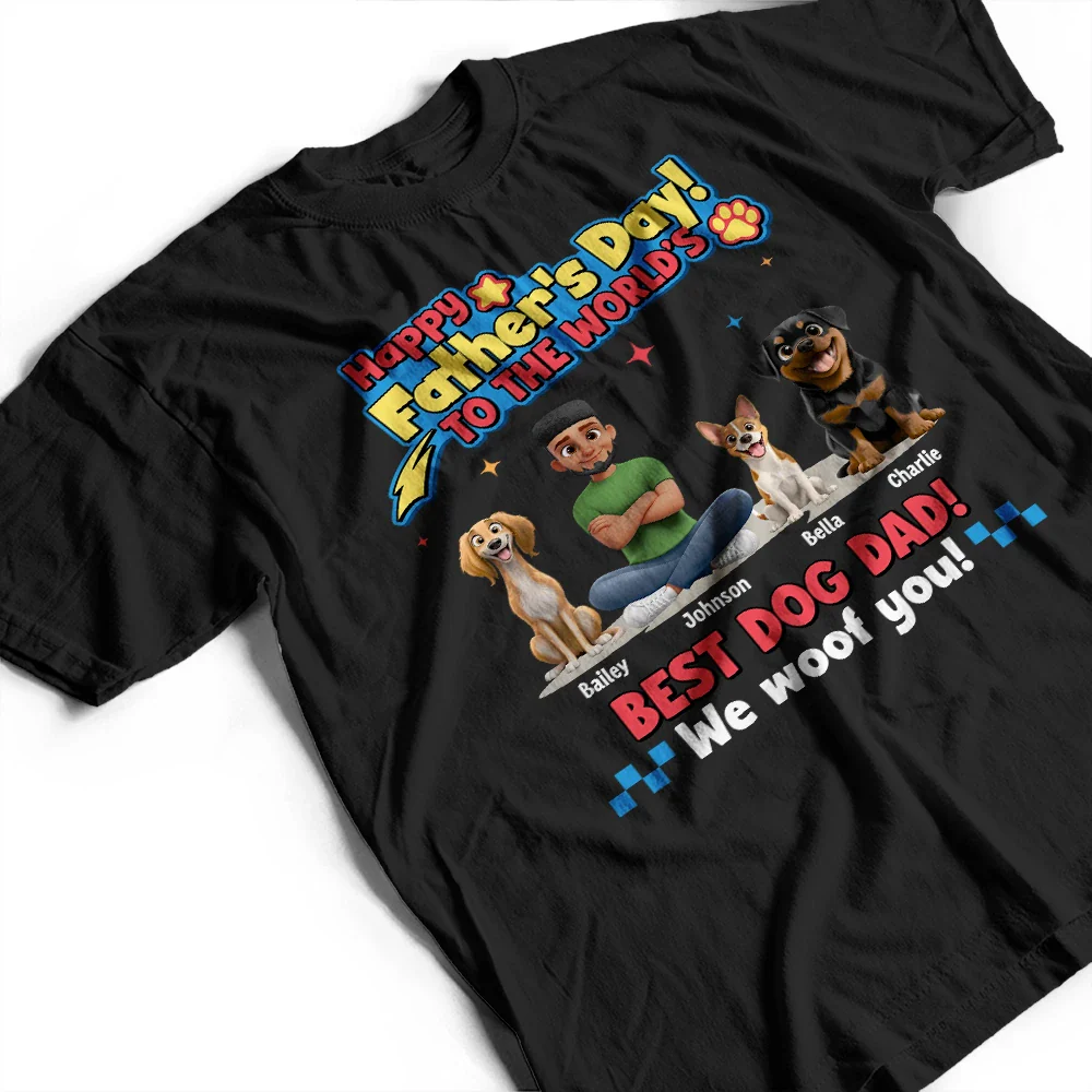To The World Best Dog Mom I Woof You Pet Lover - Personalized T Shirt - Image 4