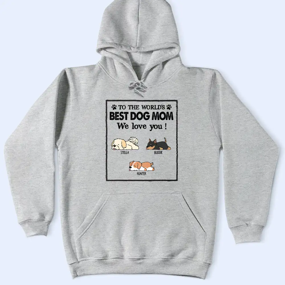 To The World's Best Dog Dad Dog Mom - Personalized T Shirt - Image 4