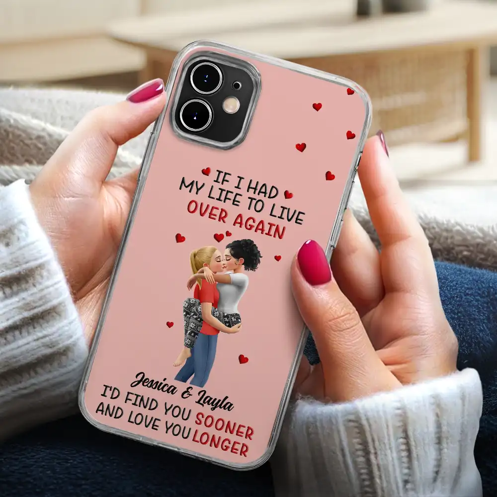 Together And Forever Yours Kissing Couple - Personalized Clear Phone Case - Image 3