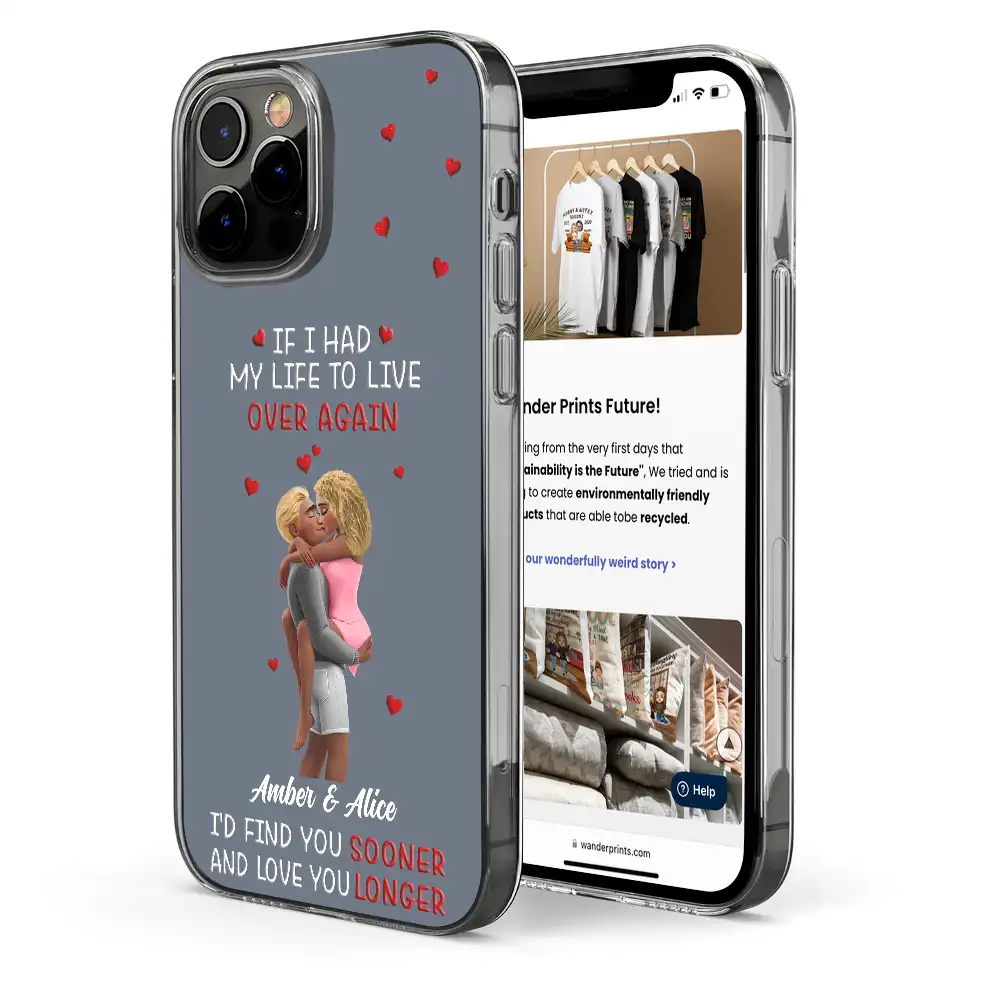 Together And Forever Yours Kissing Couple - Personalized Clear Phone Case - Image 4