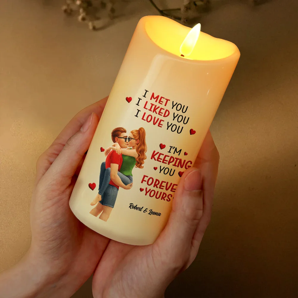 Together And Forever Yours - Personalized Flameless LED Candle - Image 3