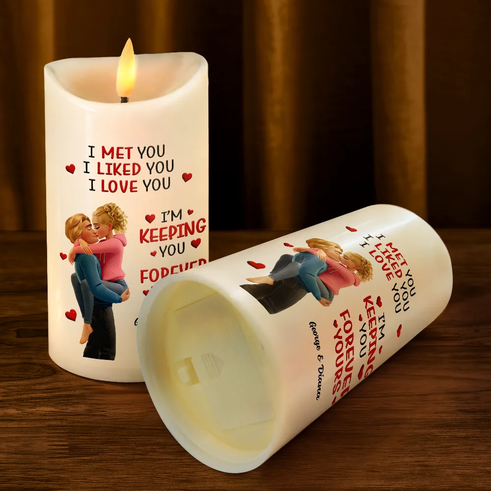 Together And Forever Yours - Personalized Flameless LED Candle - Image 4