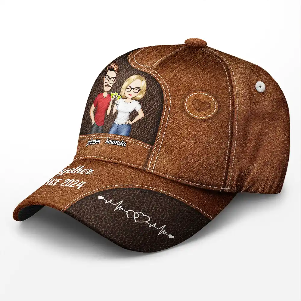 Together Since Couples - Personalized Classic Cap - Image 2