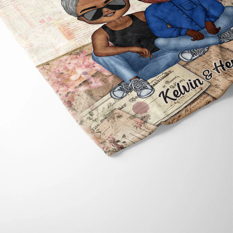 Together Since Husband Wife - Couple Gift - Personalized Custom Fleece Blanket - Image 3