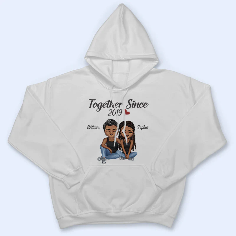 Together Since Husband Wife - Couple Gift - Personalized Custom T Shirt - Image 4