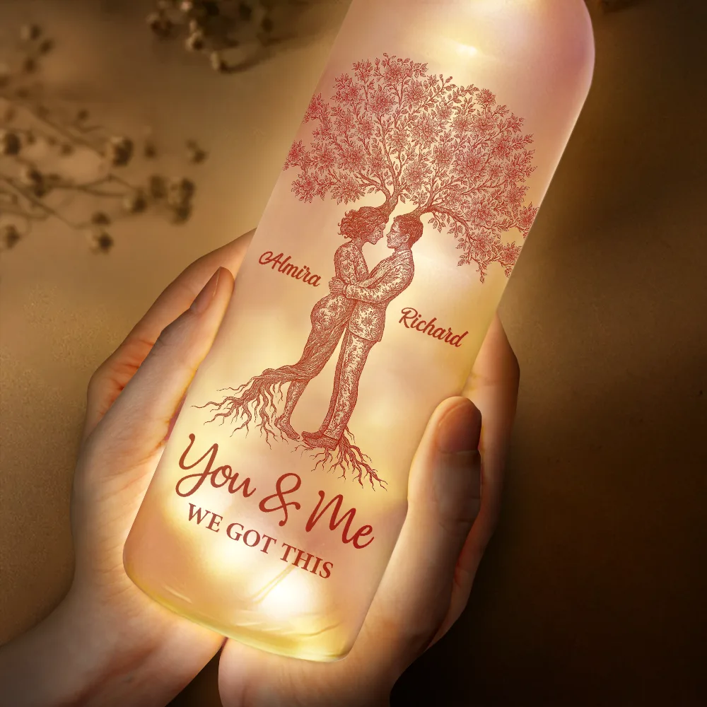 Toile De Jouy Couple You And Me We Got This - Personalized Bottle Light - Image 3
