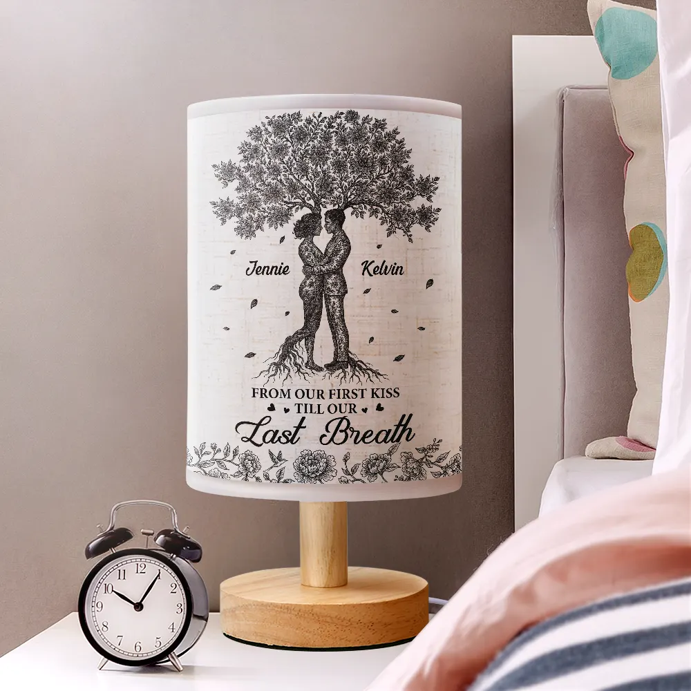 Toile De Jouy Couple You And Me We Got This - Personalized Fabric Lamp - Image 2