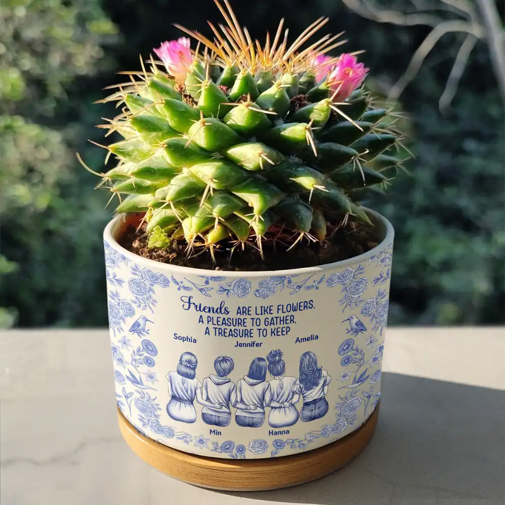 Toile De Jouy Grow An Old Friend - Personalized Ceramic Plant Pot - Image 4