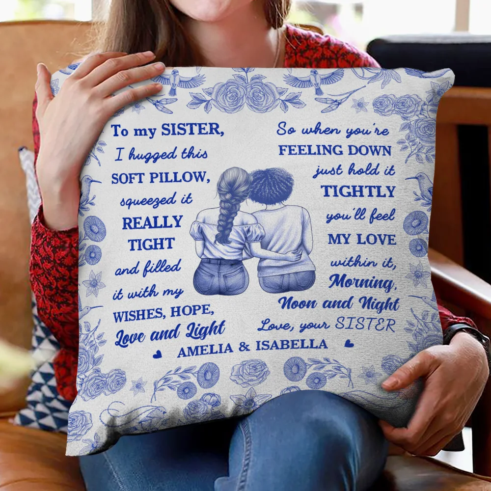 Toile De Jouy Wishes Hope Love And Light - Personalized Pillow - Image 2