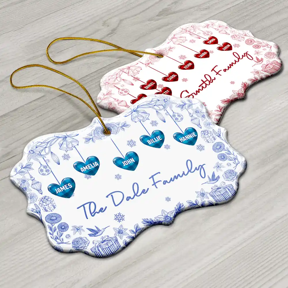 Toile Family - Personalized Medallion Ceramic Ornament - Image 6