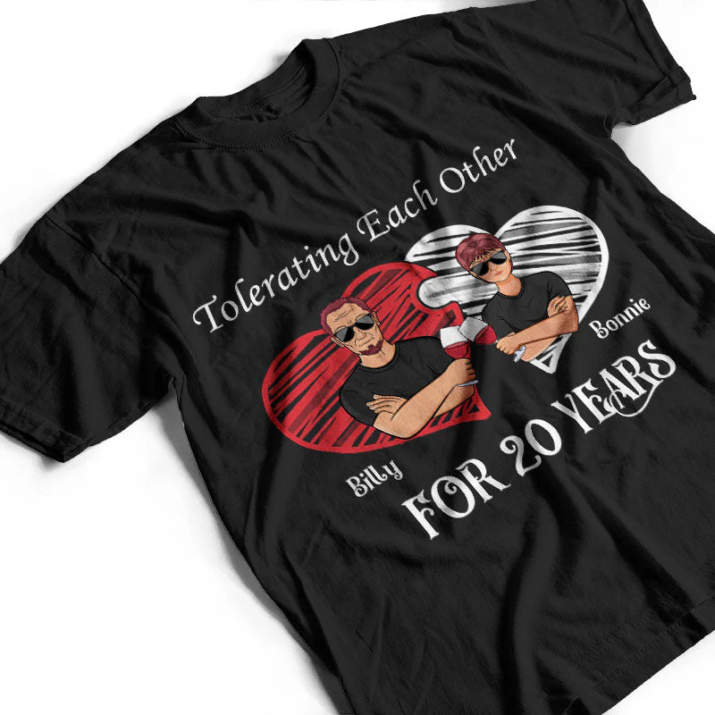 Tolerating Each Other - Gift For Married Couples - Personalized Custom T Shirt - Image 4
