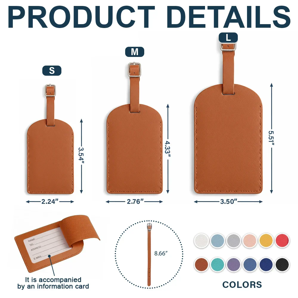 Travel Couple And So The Adventure Begins - Personalized Combo 2 Leather Luggage Tags - Image 5
