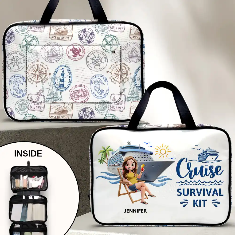 Travel Cruise Survival Kit - Personalized Toiletry Bag