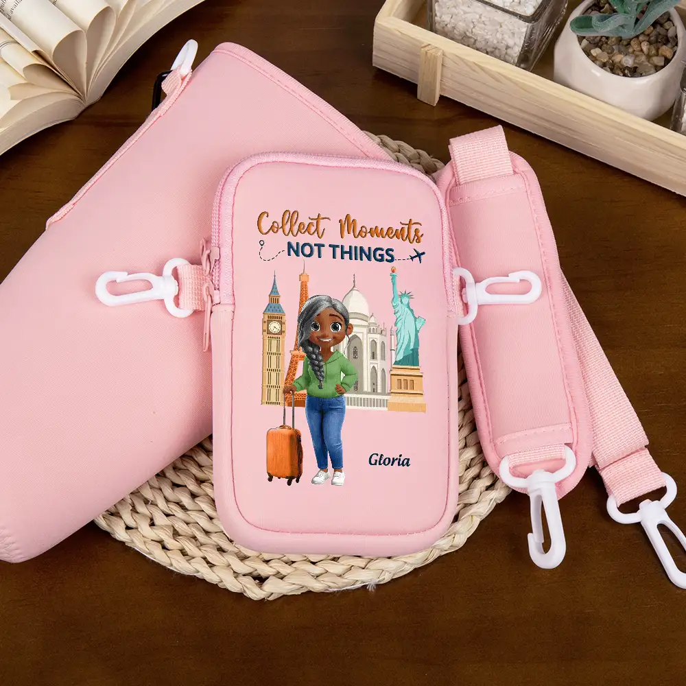 Travel Is My Therapy - Personalized Bottle Carrier Bag - Image 4