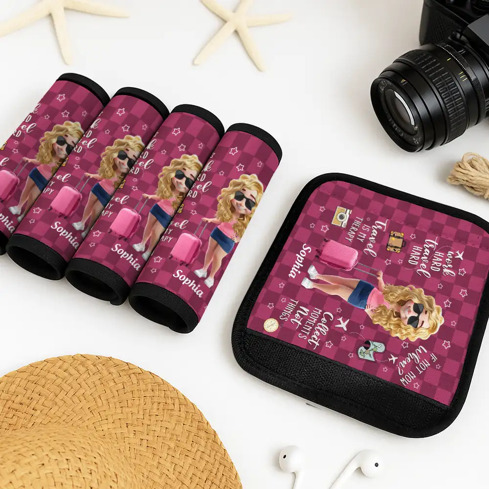 Travel Is My Therapy - Personalized Luggage Handle Wrap - Image 2