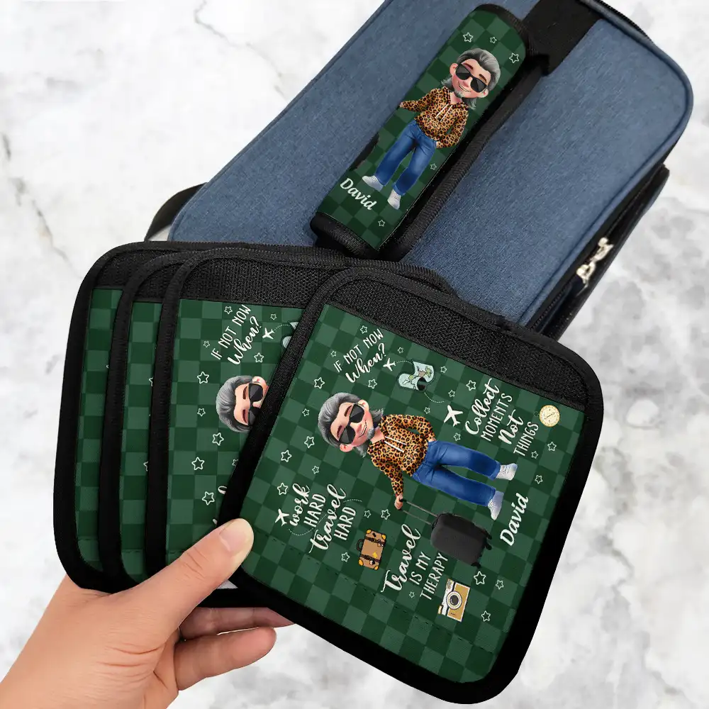 Travel Is My Therapy - Personalized Luggage Handle Wrap - Image 3