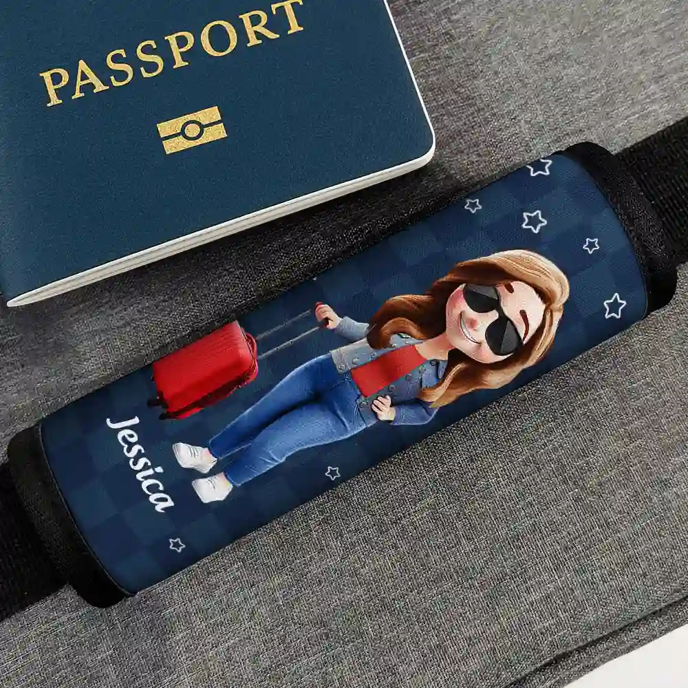 Travel Is My Therapy - Personalized Luggage Handle Wrap - Image 4