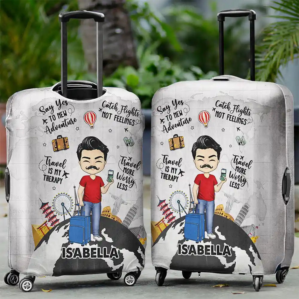 Travel More Worry Less - Personalized Luggage Cover - Image 2