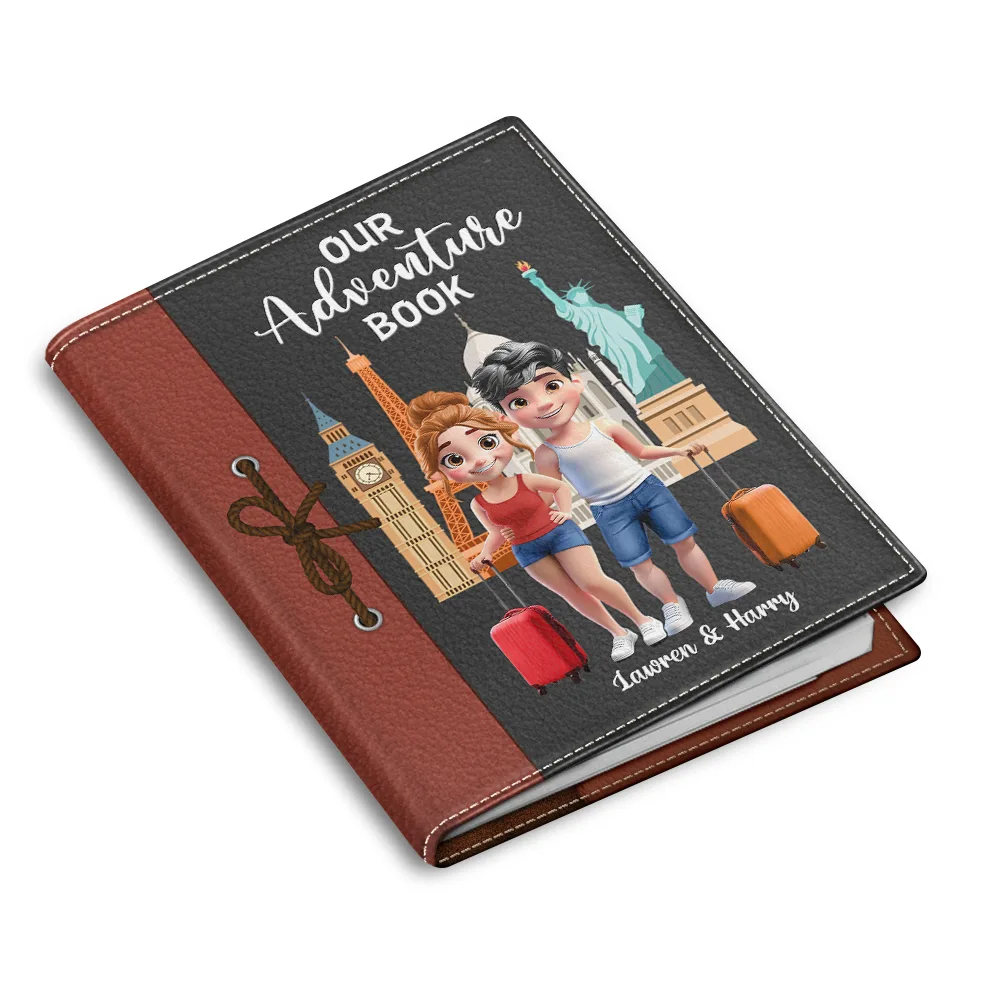 Travel Our Adventure Book 3D Effect - Personalized Passport Cover, Passport Holder - Image 2