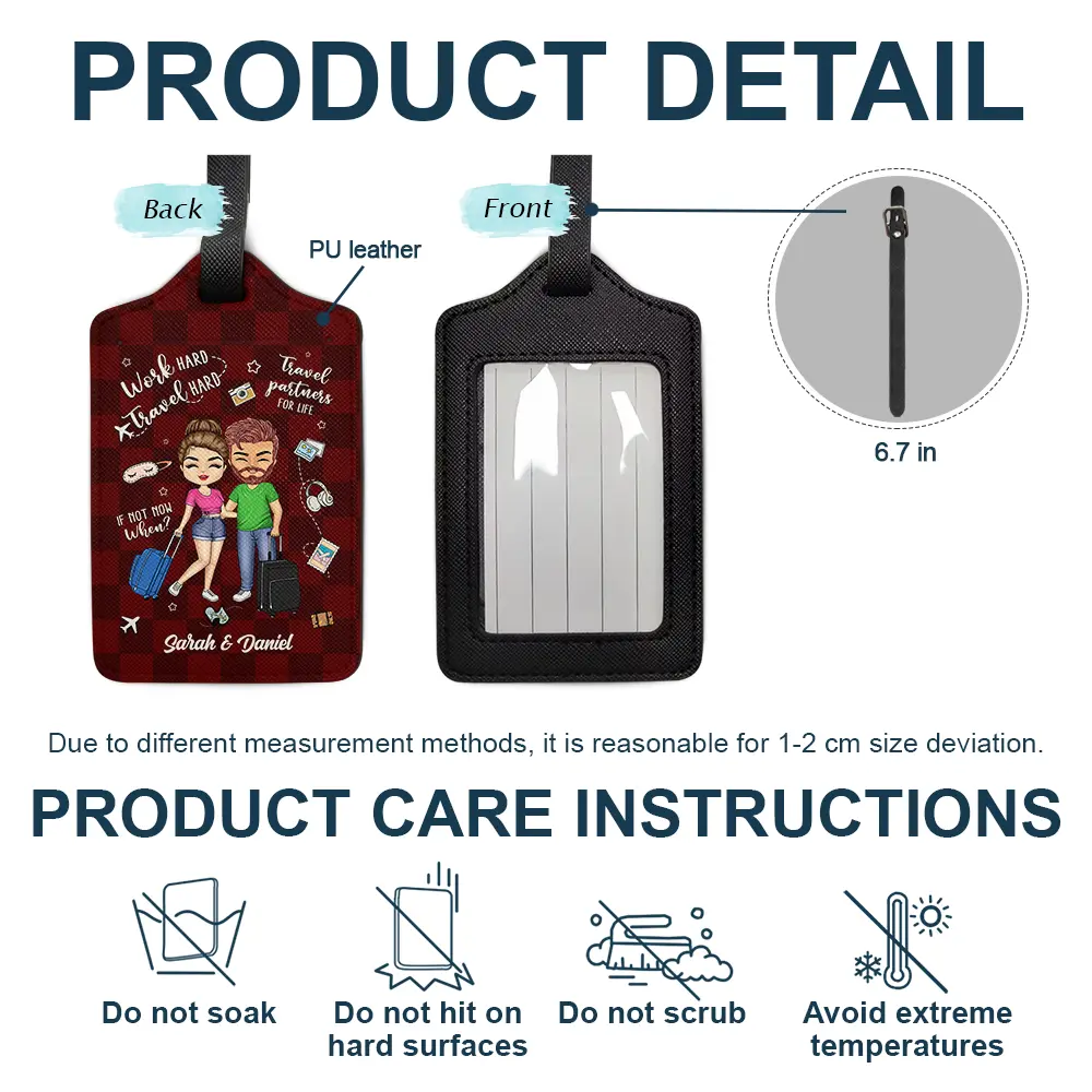 Travel Partners For Life - Personalized Luggage Tag - Image 4