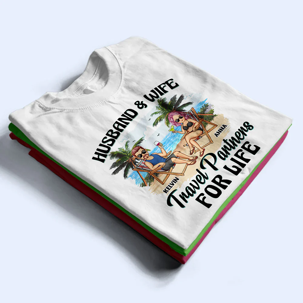 Travel Partners For Life - Personalized T Shirt - Image 2