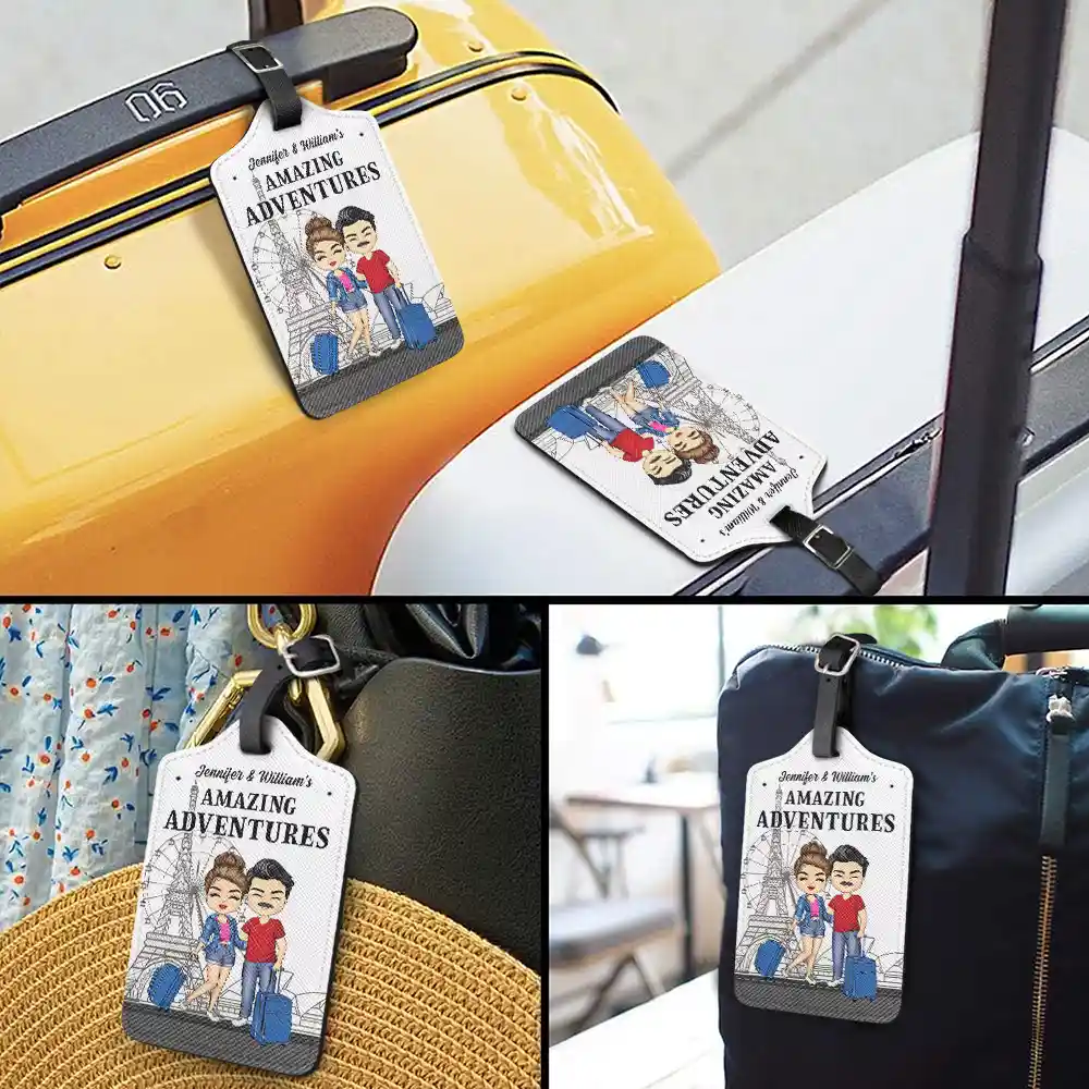 Travel Road Trip Camping Adventures - Personalized Luggage Tag - Image 3