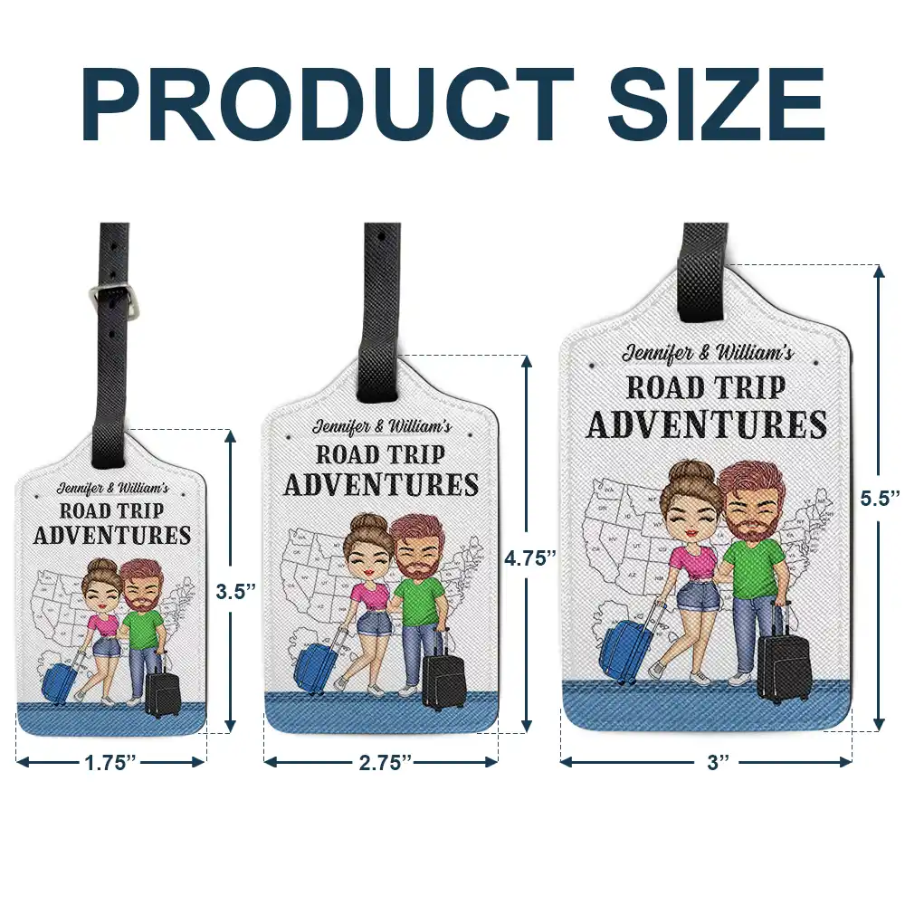Travel Road Trip Camping Adventures - Personalized Luggage Tag - Image 5