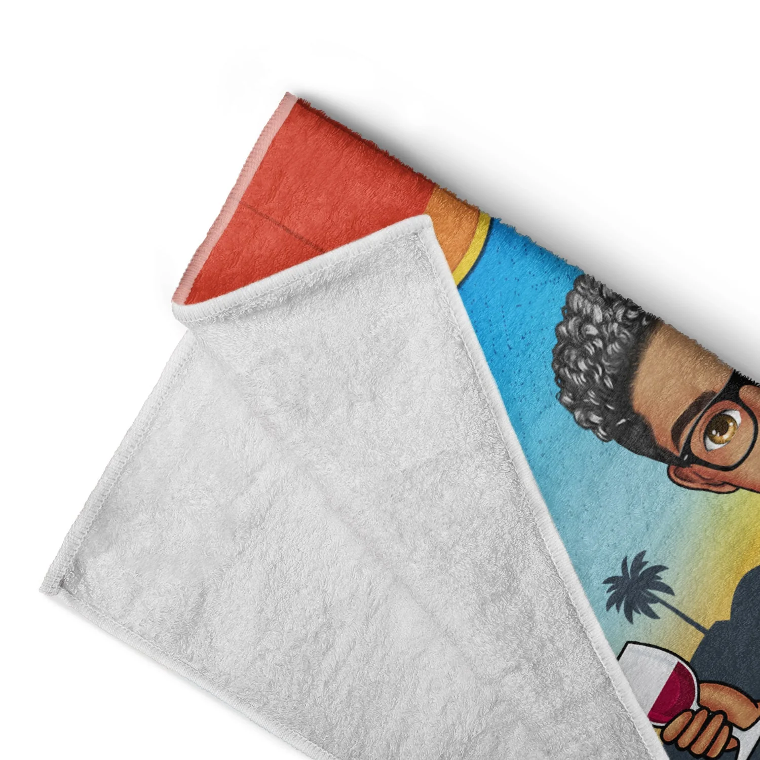 Traveling Beach Poolside Swimming Picnic Vacation Cartoon - Birthday, Funny Gift For Her, Him, Besties, Family - Personalized Custom Beach Towel - Image 4