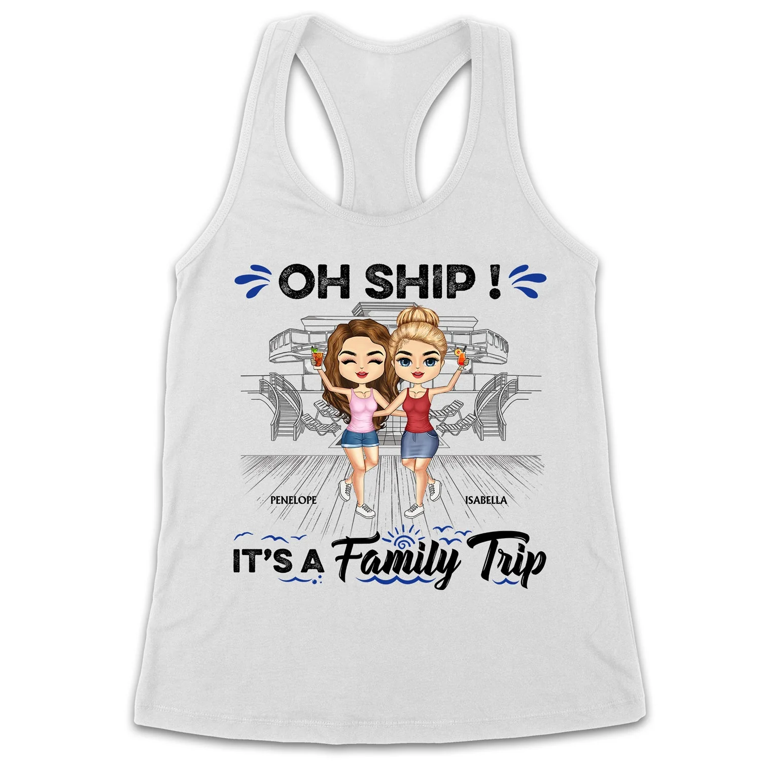 Traveling Best Friends Life Is Better On A Cruise With Best Friends - Cruising Gift For BFF, Sisters - Personalized Custom T Shirt - Image 6