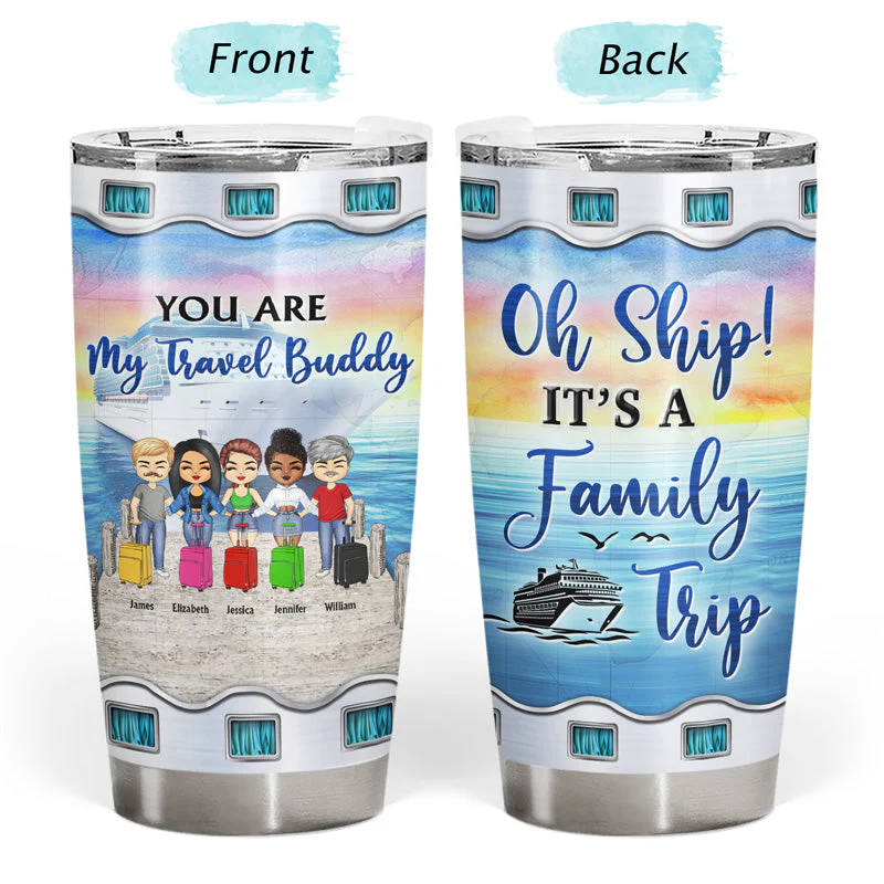 Traveling Best Friends Life Is Better On A Cruise With Best Friends - Gift For BFF, Sisters - Personalized Custom Tumbler - Image 3