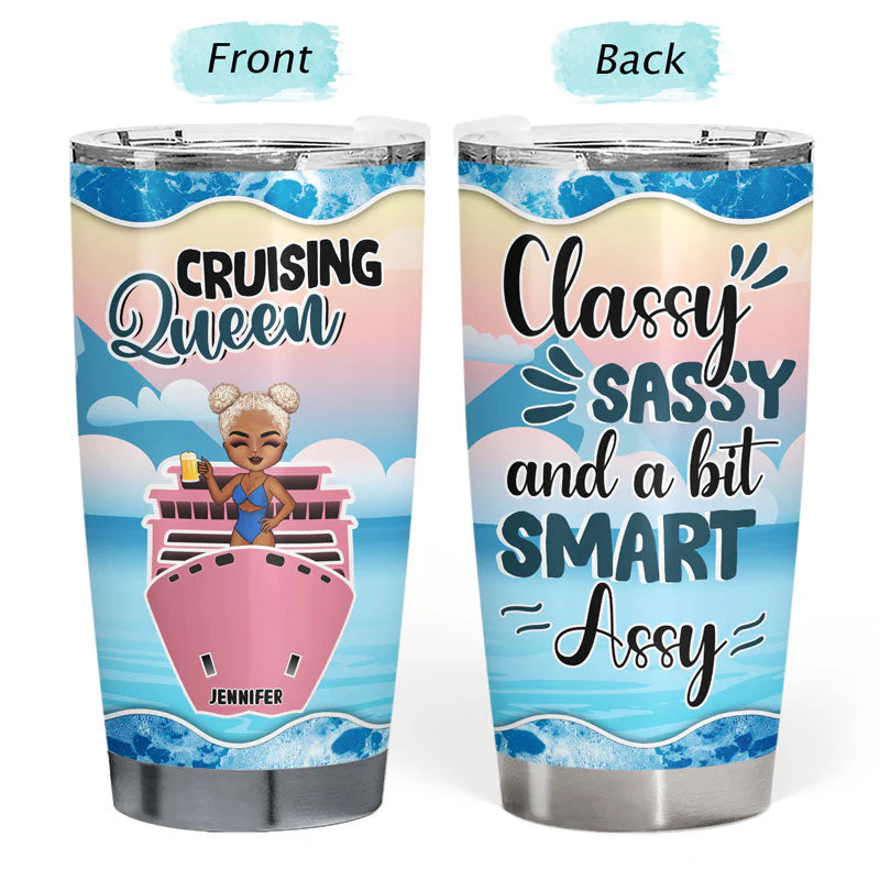 Traveling Cruise Chibi Sassy Classy - Personalized Custom Tumbler - Image 3
