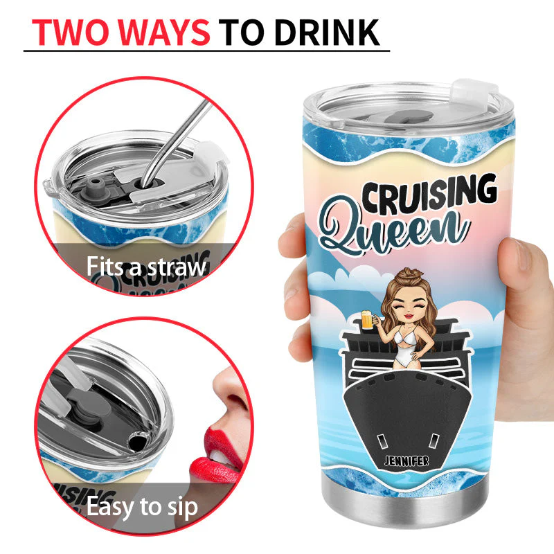 Traveling Cruise Chibi Sassy Classy - Personalized Custom Tumbler - Image 5