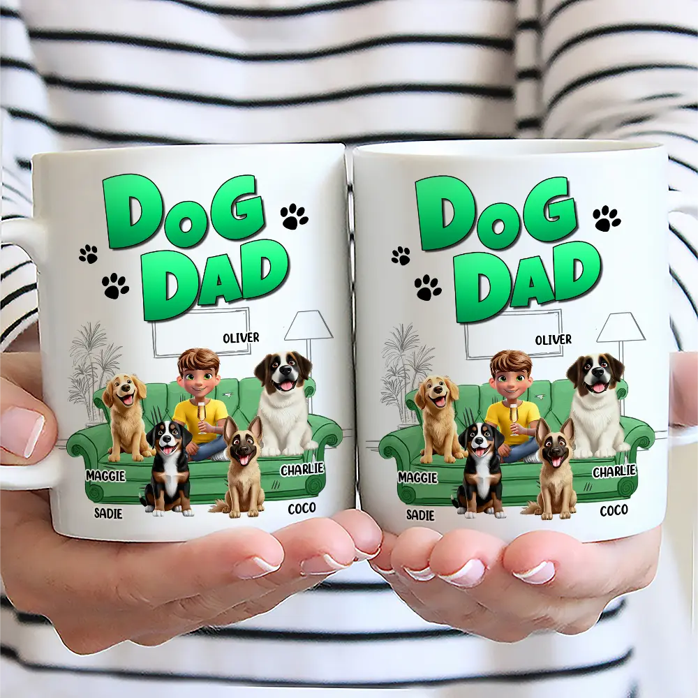 Treat Dealer 3D Effect Dogs - Personalized Mug - Image 2