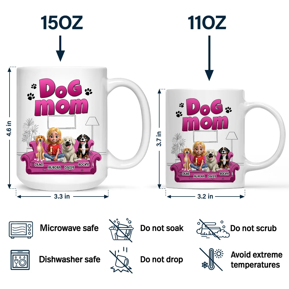 Treat Dealer 3D Effect Dogs - Personalized Mug - Image 4