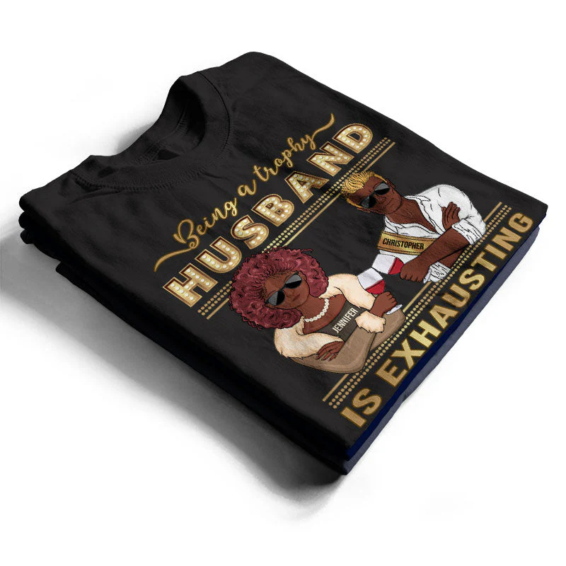 Trophy Husband - Funny Gift For Married Couples - Personalized Custom Sweatshirt - Image 2