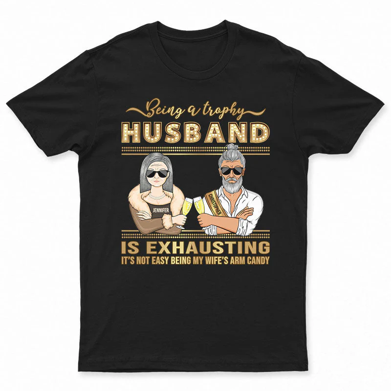 Trophy Husband - Funny Gift For Married Couples - Personalized Custom Sweatshirt - Image 5