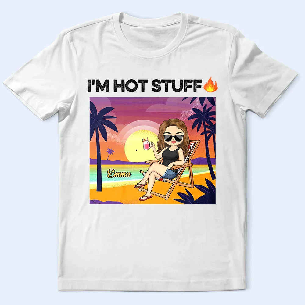 Tropical Hot Stuff Couple - Personalized T Shirt - Image 2