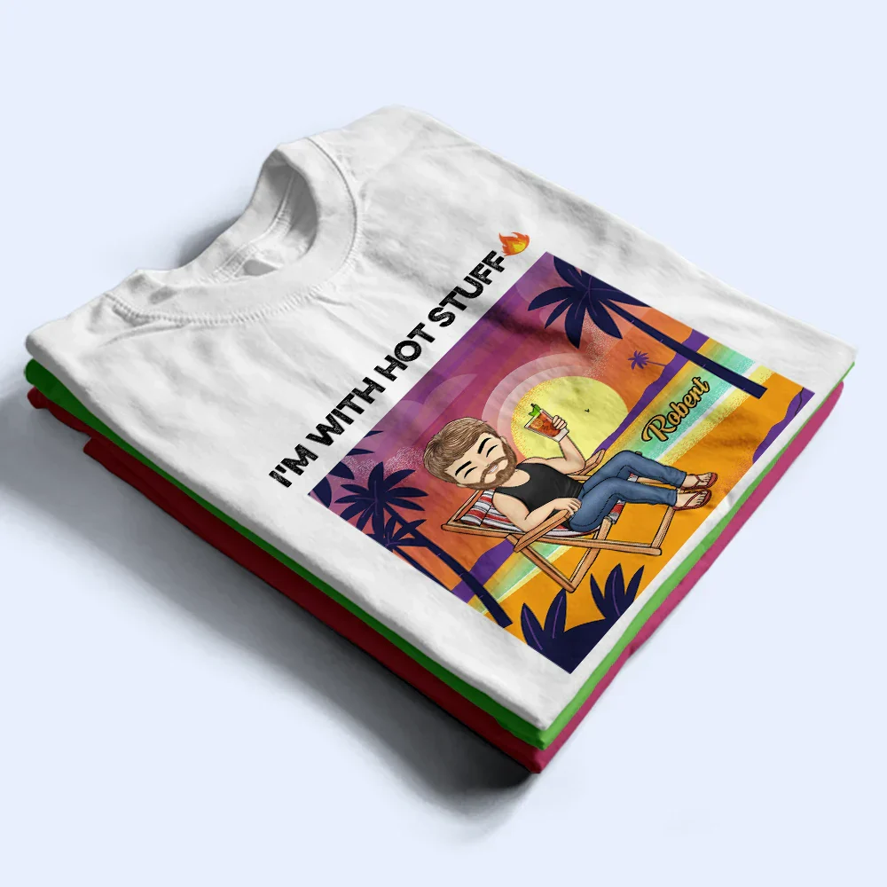 Tropical Hot Stuff Couple - Personalized T Shirt - Image 3