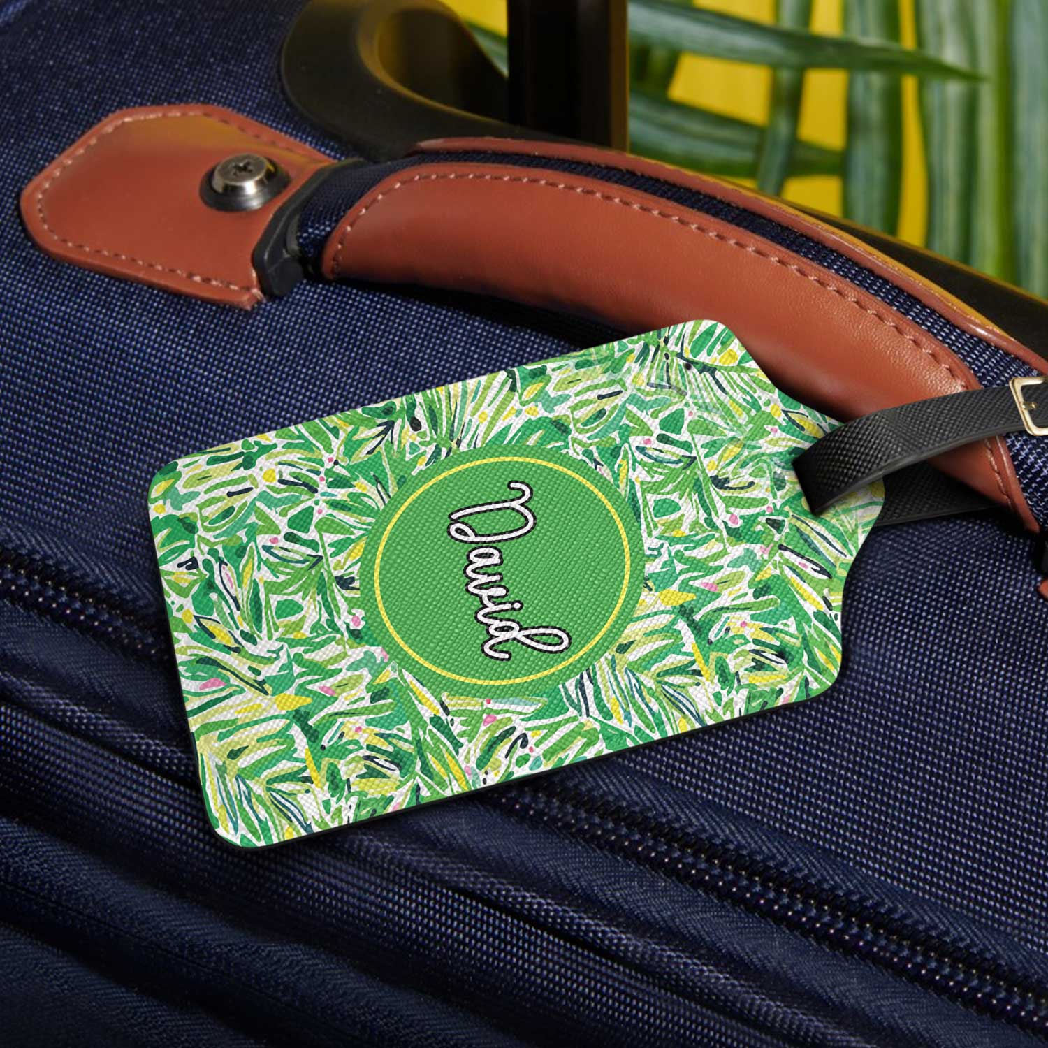 Tropical Name Tag - Gift For Traveling Lovers, Travelers - Personalized Luggage Tag - Image 2
