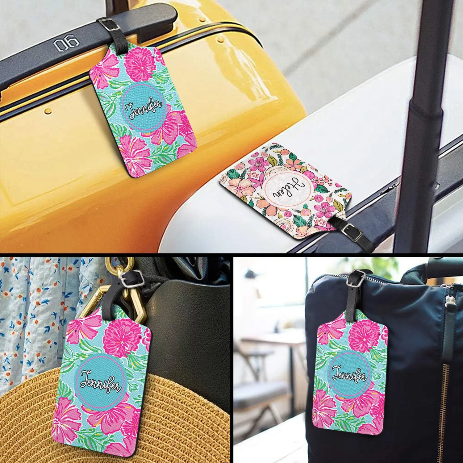 Tropical Name Tag - Gift For Traveling Lovers, Travelers - Personalized Luggage Tag - Image 3
