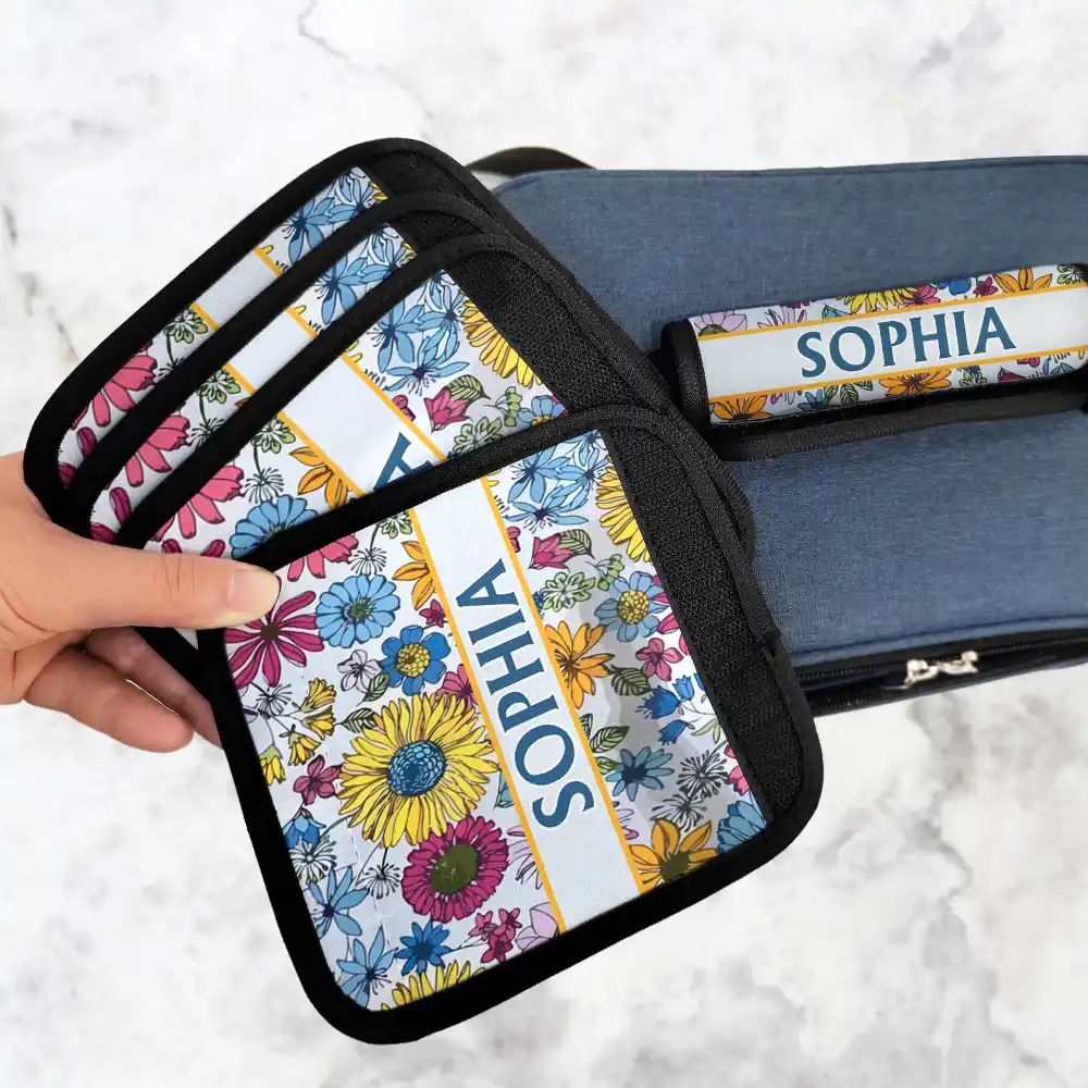 Tropical Pattern Name - Personalized Luggage Handle Wrap - Image 3