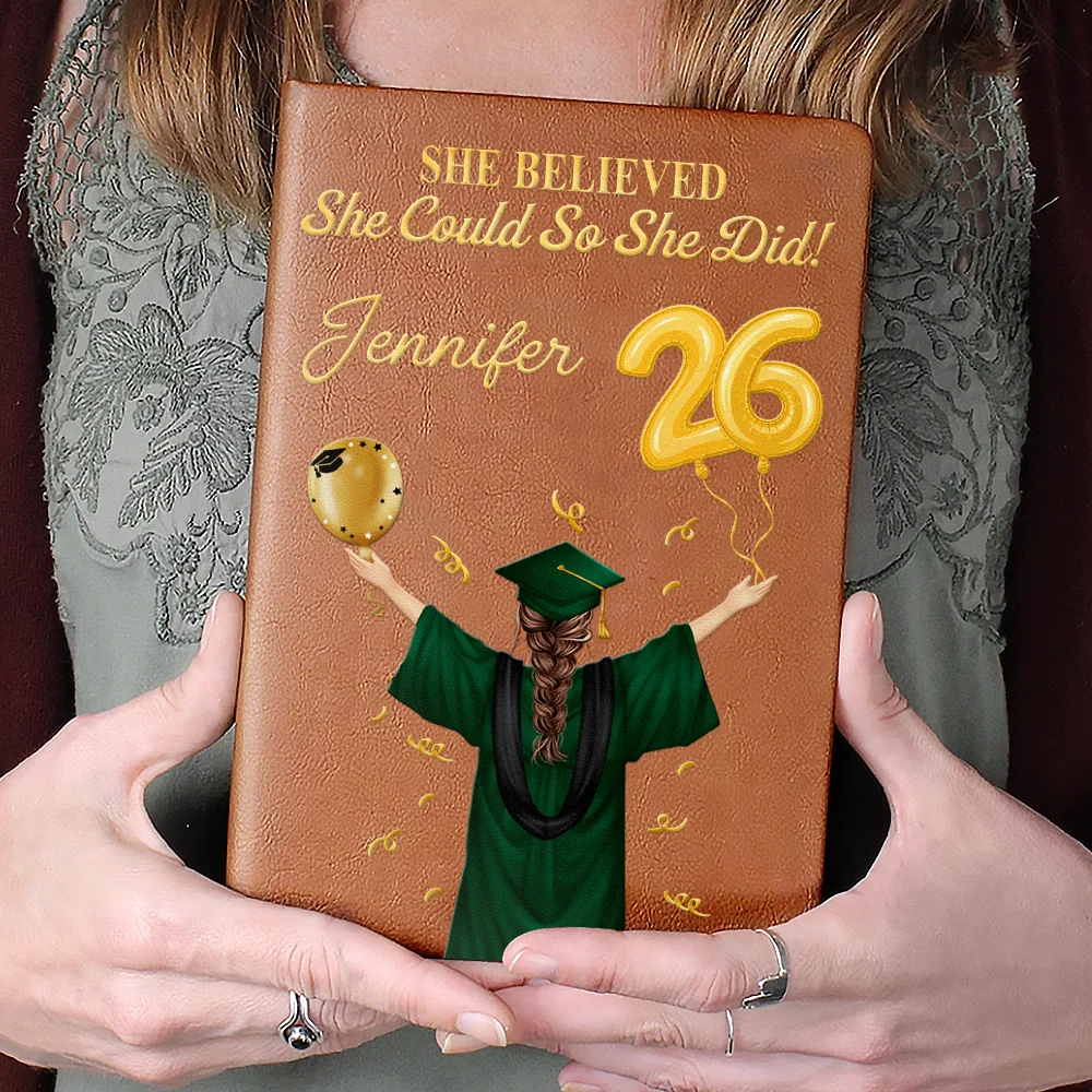 Trust The Next Chapter Congrats Graduate - Personalized Leather Journal - Image 4