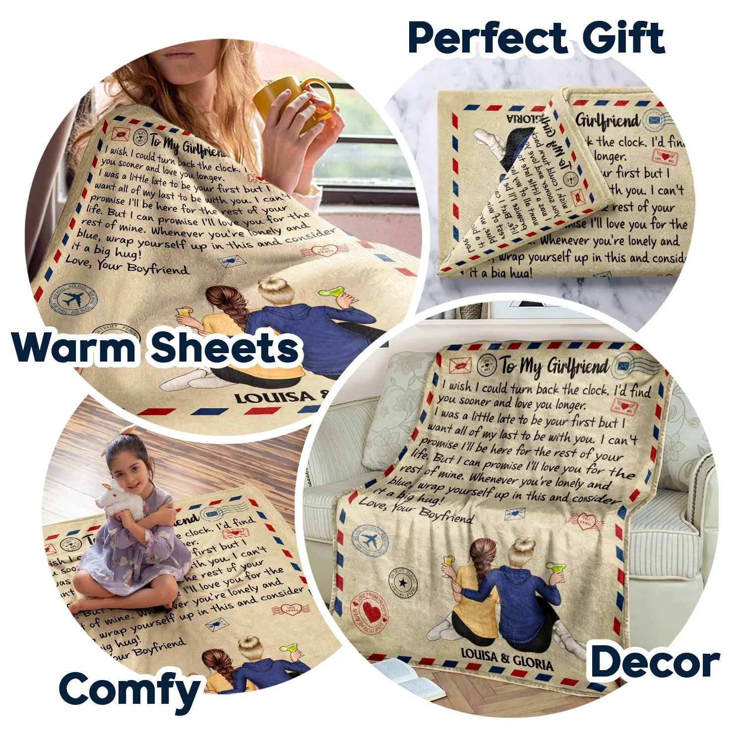 Turn Back The Clock - Gift For Couples, Husband, Wife, Family - Personalized Fleece Blanket - Image 5