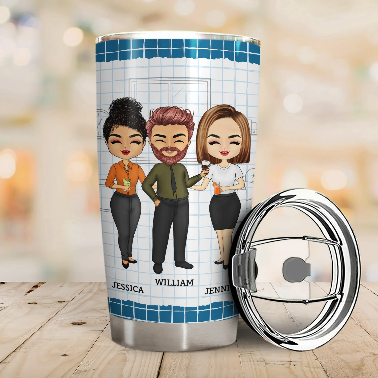 Unbreakable Bond Of Coworkers Who Put Up With - Funny, Anniversary, Goodbye, Retired, Birthday Gifts For Colleagues, Besties - Personalized Tumbler - Image 2